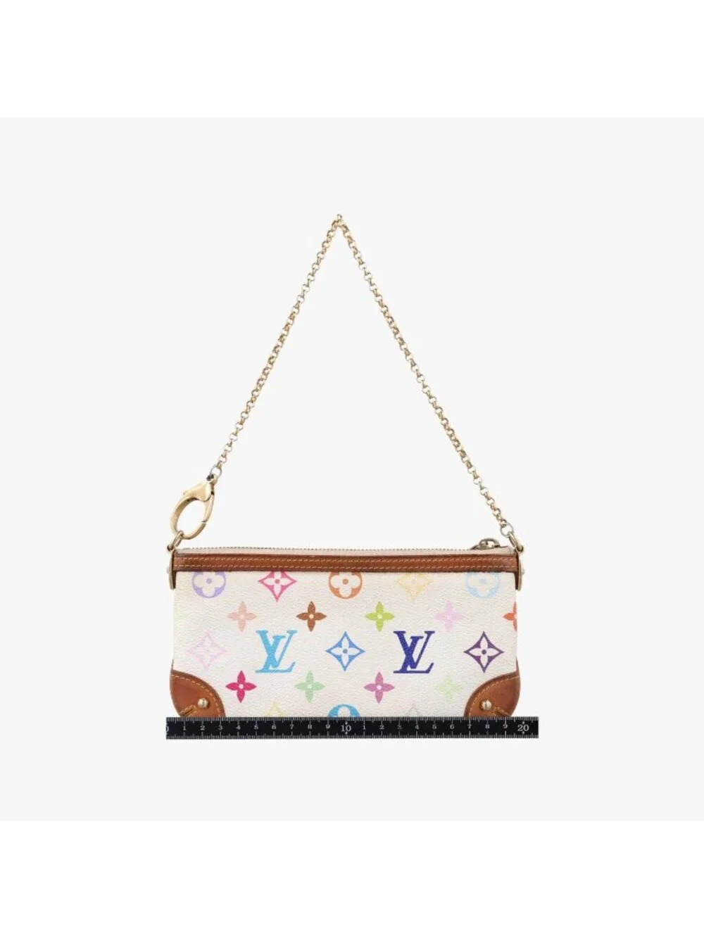 Louis Vuitton Pochette Mirror MM Blanc Monogram Multicolor Shoulder Bag
